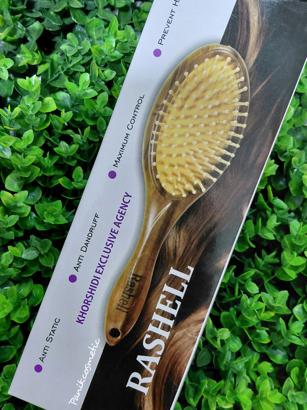برس مو چوبی RASHELL + جعبه